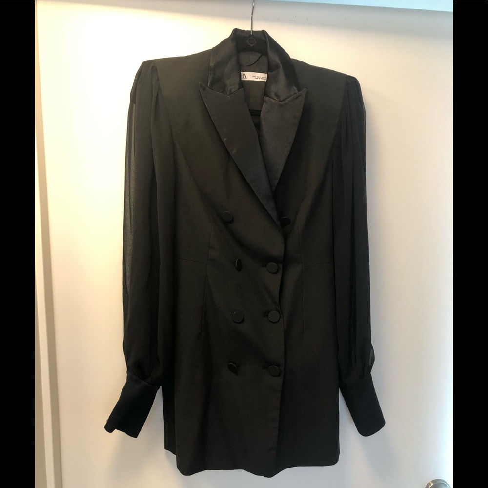 Zara tuxedo mini dress